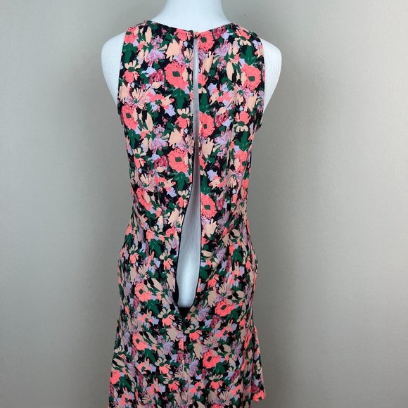 J Crew Mercantile Dress 2 Draped Waist Floral Multicolor A-Line Sleeveless - Picture 6 of 12